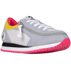 Billy Footwear (Kids) Trainers Faux Suede - Grey / Pink - Footwear