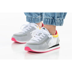 Billy Footwear (Kids) Trainers Faux Suede - Grey / Pink - Footwear
