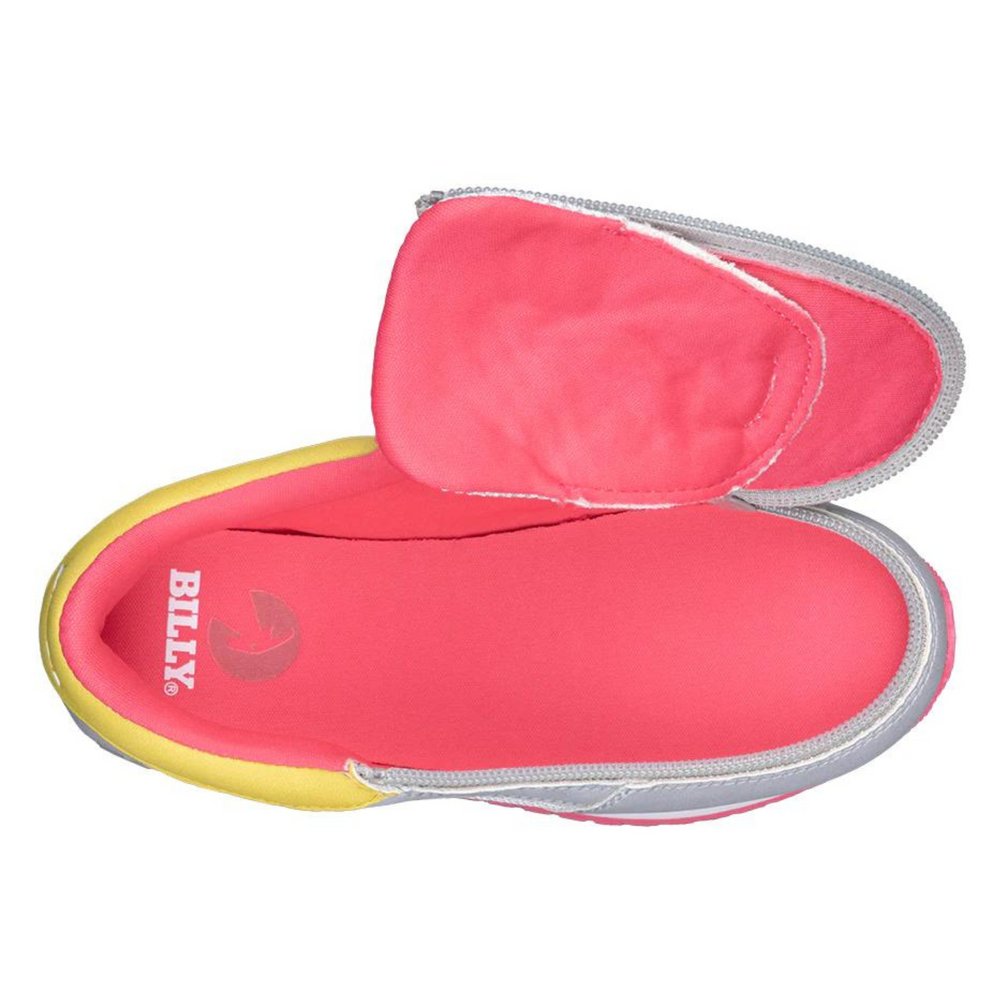 Billy Footwear (Kids) Trainers Faux Suede - Grey / Pink - Footwear