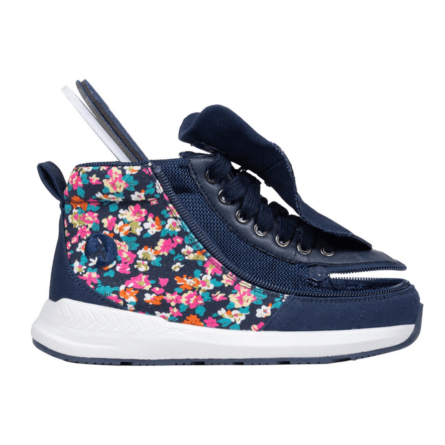 Billy Footwear (Toddler) - Goat High Top Sport Navy Floral - Footwear