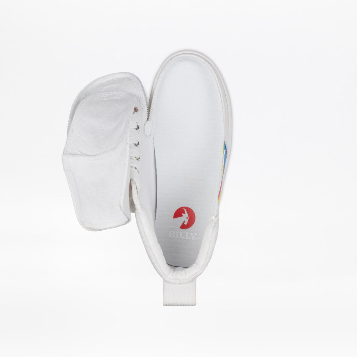 Billy Footwear (Toddlers) - High Top Wavy Rainbow - Footwear