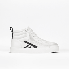 Billy Footwear (Toddlers) - High Top White/Black CS Faux Leather Shoes - Footwear
