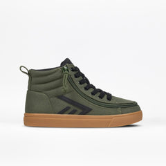Billy Footwear Toddlers’ Olive/Black/Gum CS Canvas High Top Shoes - Footwear