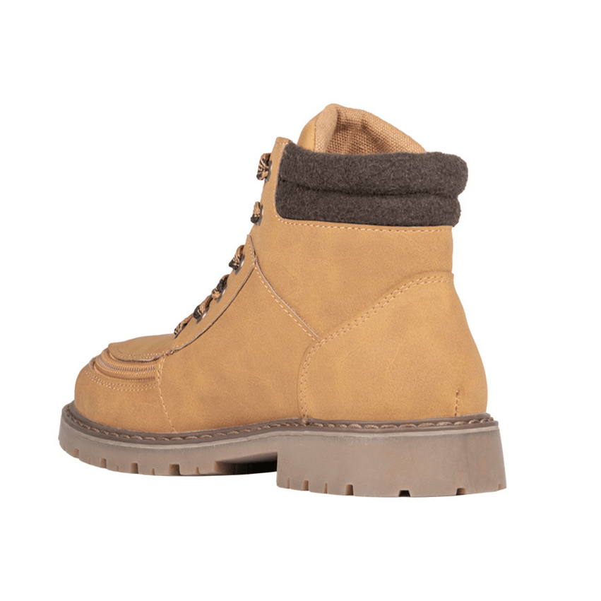 Billy Footwear (Toddlers) - Tan Faux Leather Lug Boots - Footwear