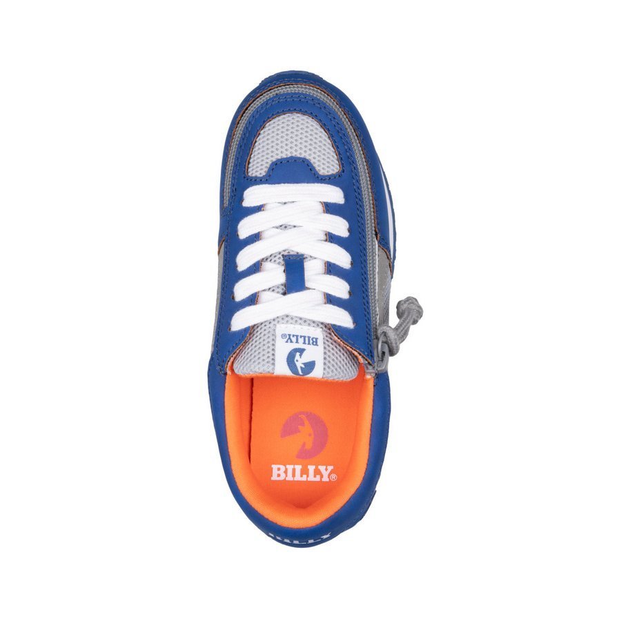 Billy Footwear (Toddlers) Trainers Faux Suede - Navy / Orange - Footwear