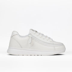 Billy Footwear (Womens) - Low Top Comfort Plush White Leather Shoes - Footwear