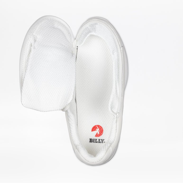 Billy Footwear (Womens) - Low Top Comfort Plush White Leather Shoes - Footwear