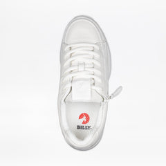 Billy Footwear (Womens) - Low Top Comfort Plush White Leather Shoes - Footwear