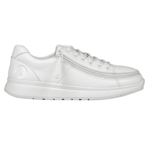 Billy Footwear Women’s White Faux Leather Low Top Shoes - Footwear