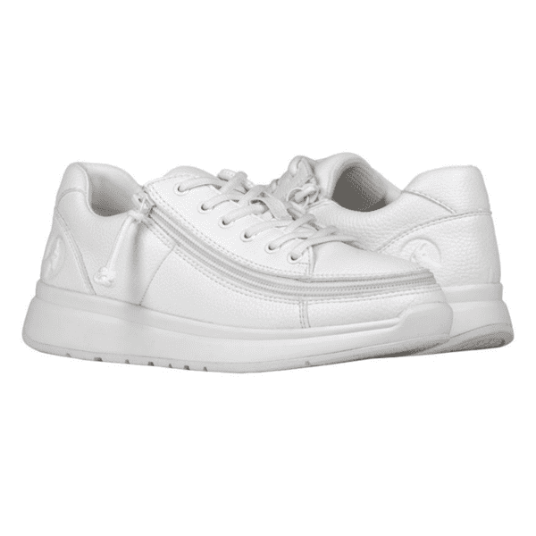 Billy Footwear Women’s White Faux Leather Low Top Shoes - Footwear