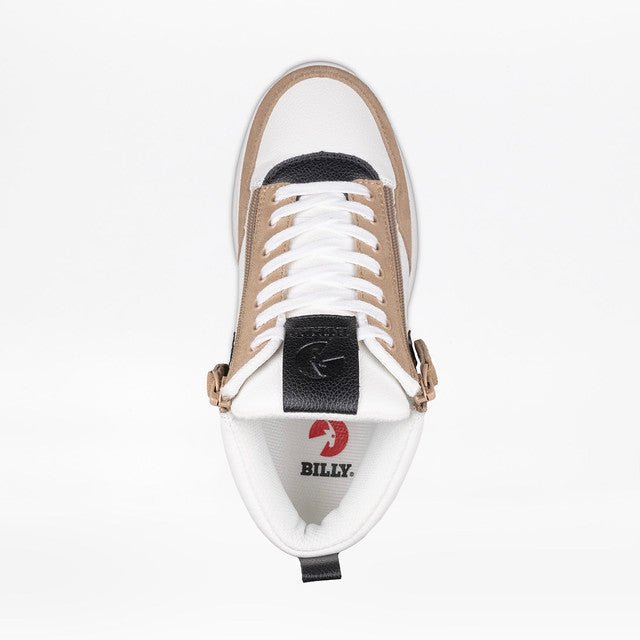 Billy Footwear Women’s White/Tan/Black Comfort DZ High Top Shoes - Footwear