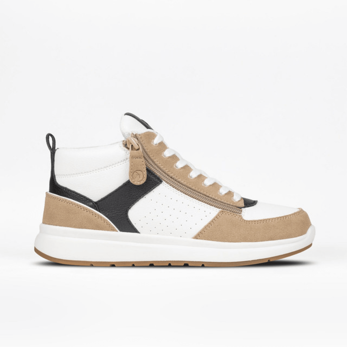 Billy Footwear Women’s White/Tan/Black Comfort DZ High Top Shoes - Footwear