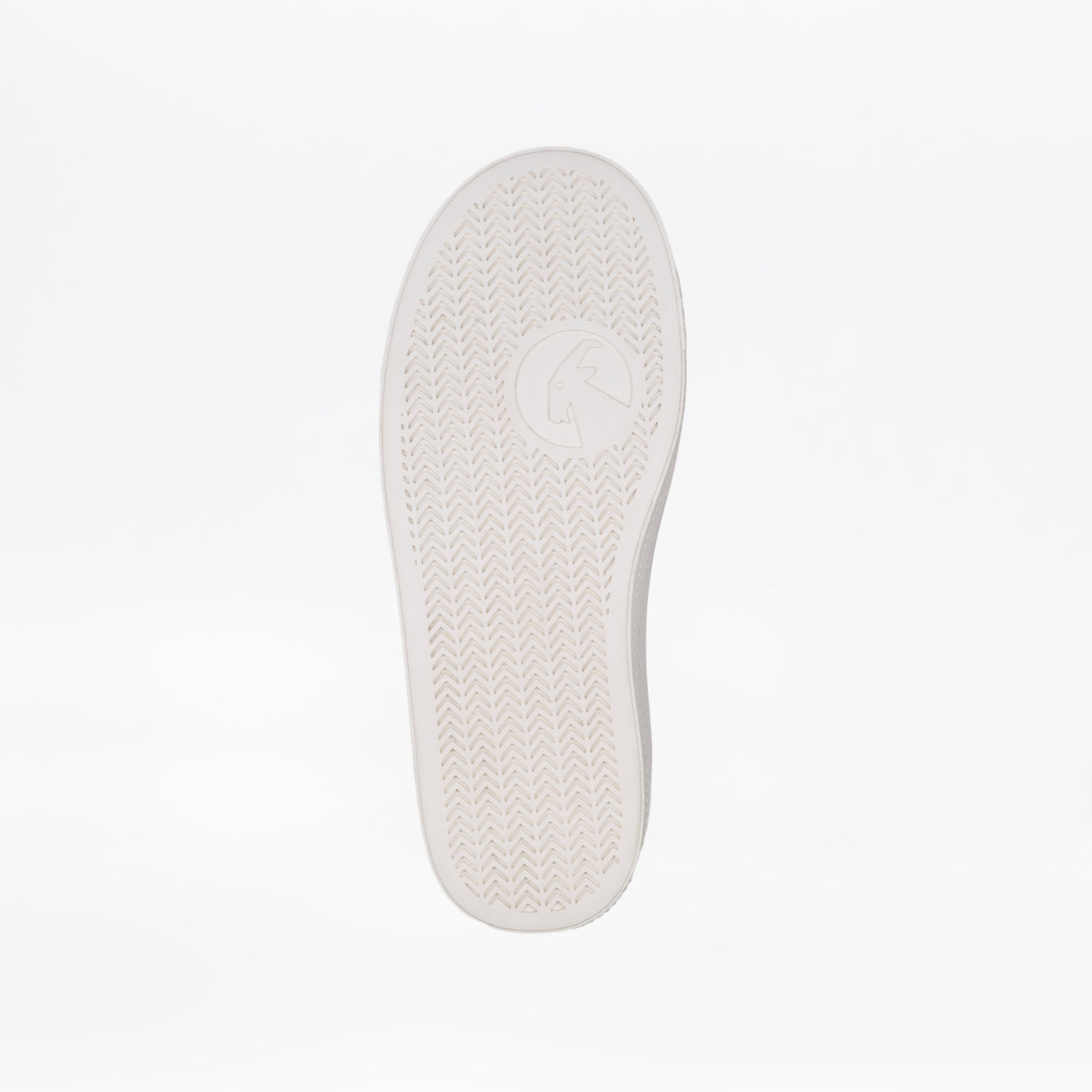 White shoe sole on a white background