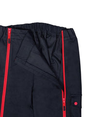 Black Cotton Adapted Cargo Trousers - Wheelchair Clothing