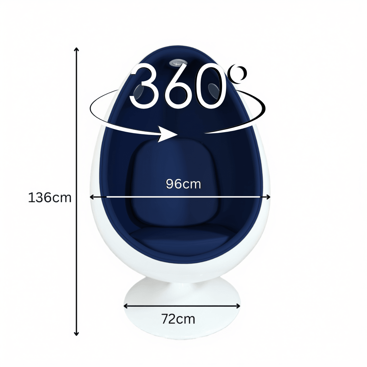 Blue Egg Chair With Lights And Speakers - Learning Resource