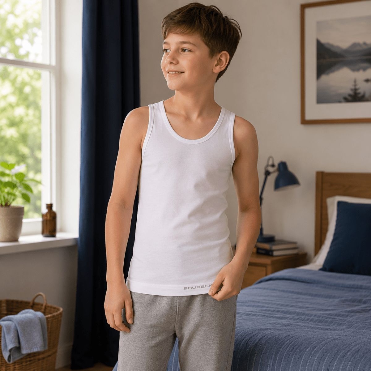 Brubeck Boys Comfort Cotton Seamfree Vest - Underwear