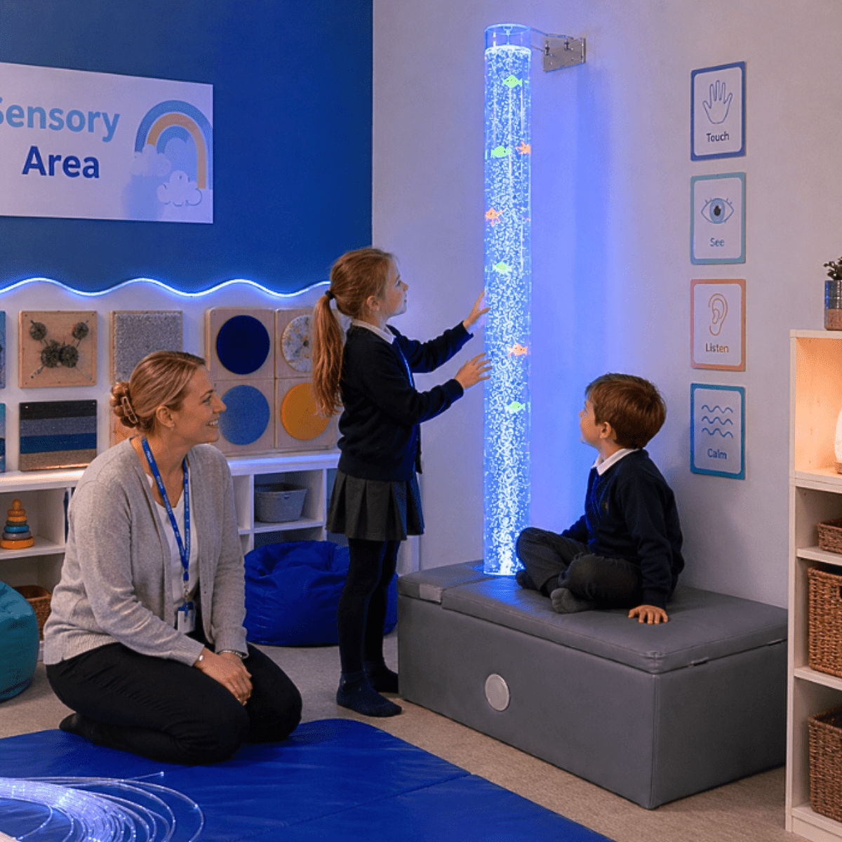 Bubble Tube Kit (Incl. Large Tube, Padded Surround & Bracket) - Sensory Equipment