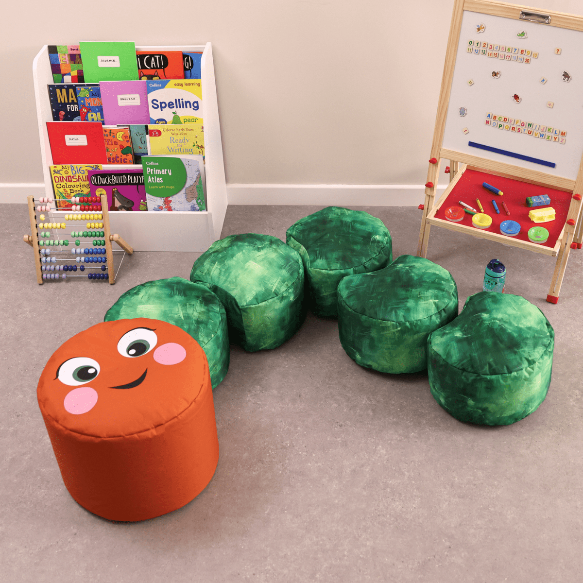 Caterpillar Modular Bean Bag Seats – 6 Piece Set - Sensory Equipment