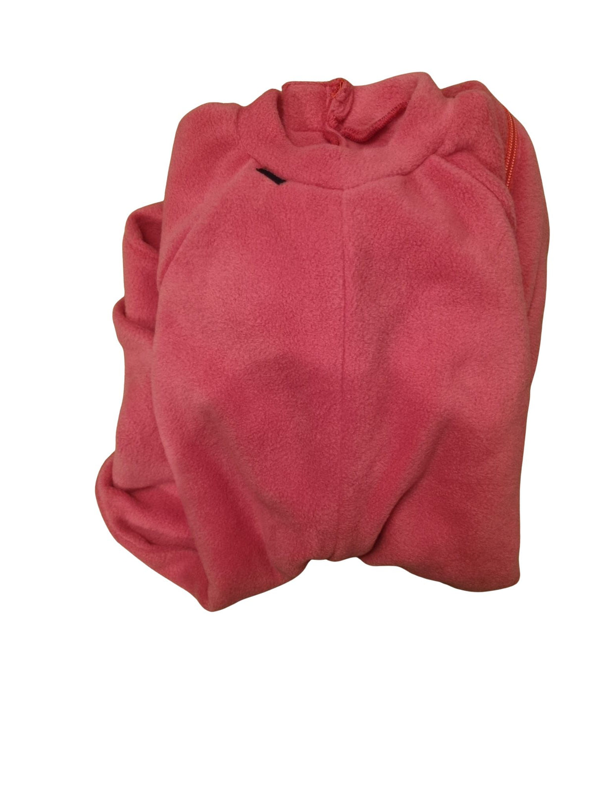All-In-One Zip Back Sleepsuit in Fleece - With Feet in Pink Cerise