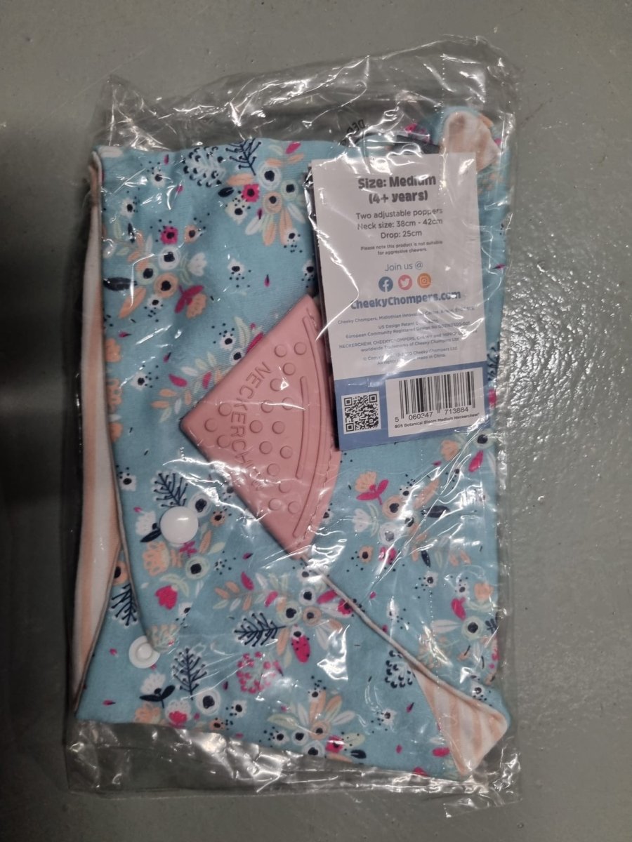 Cheeky Chompers Neckerchew - Floral Blue - Bibs & Neckerchiefs
