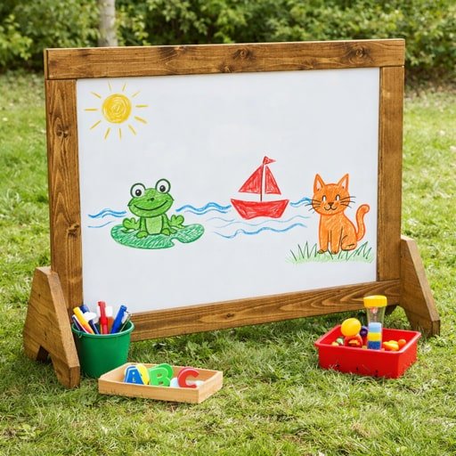 Children's Freestanding Whiteboard - Sensory Toys