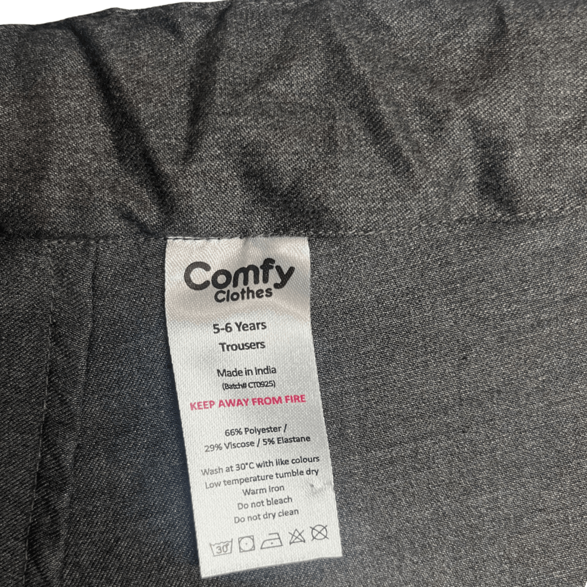 Comfy Clothes - Sensory-Friendly School Trousers Charcoal - Daywear