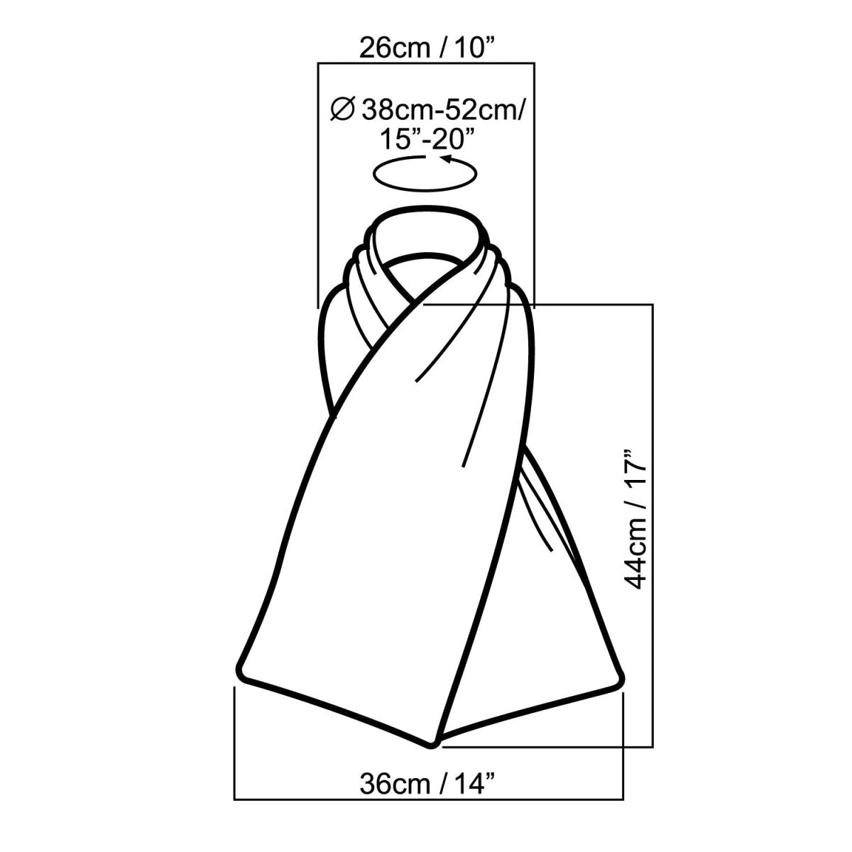 Cross Scarf Clothing Protector - Charcoal Black - Bibs & Neckerchiefs