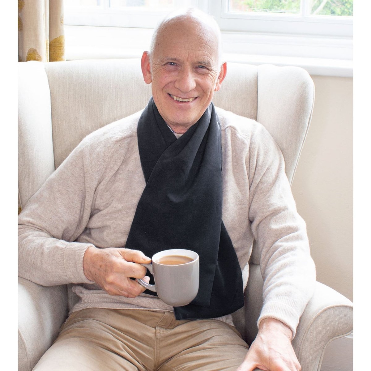 Cross Scarf Clothing Protector - Charcoal Black - Bibs & Neckerchiefs
