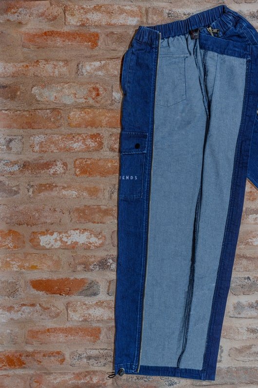 Denim Cotton Adapted Cargo Trousers - Wheelchair Clothing