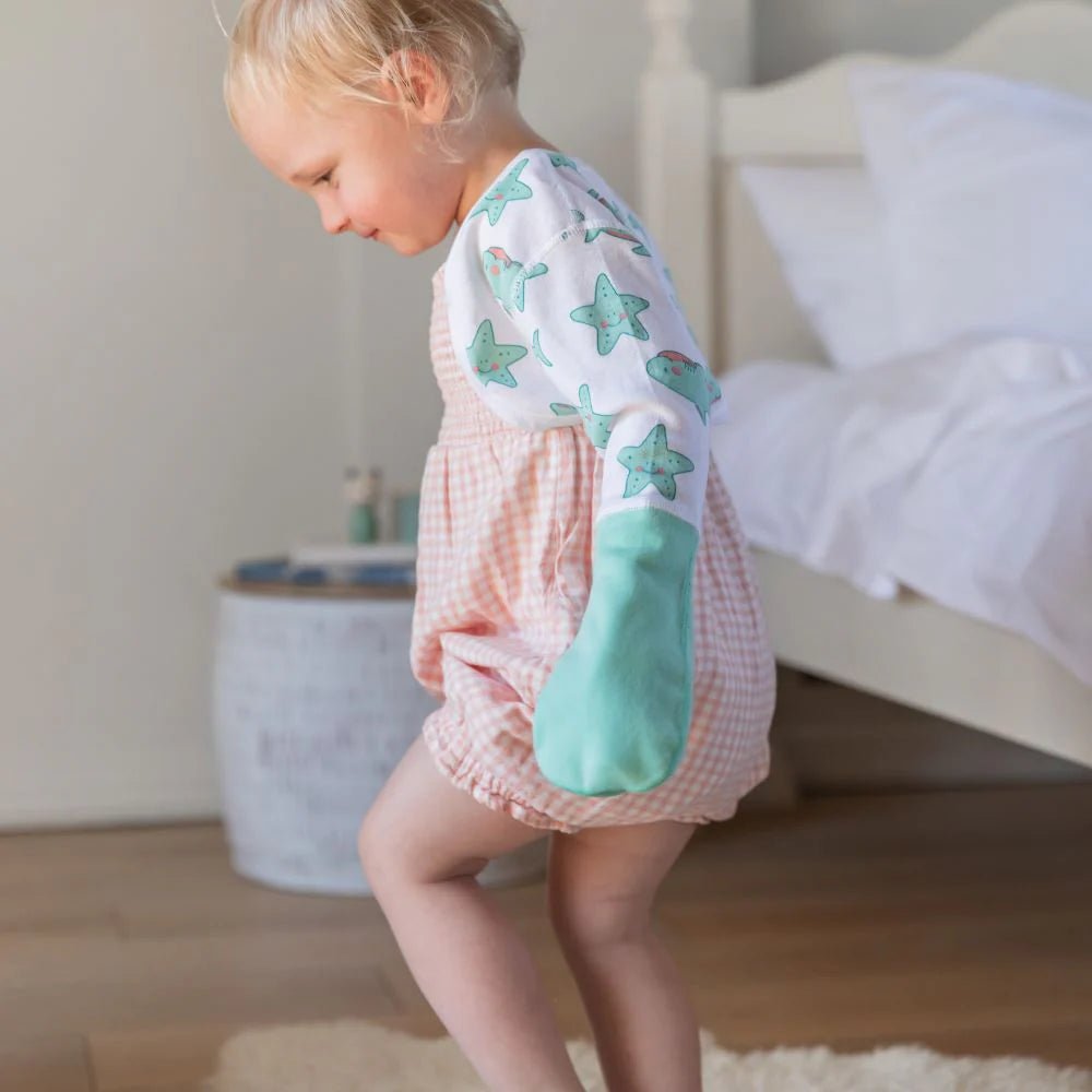 Eczema Scratch Mitten Shrug - Shark Print - Daytime Clothing