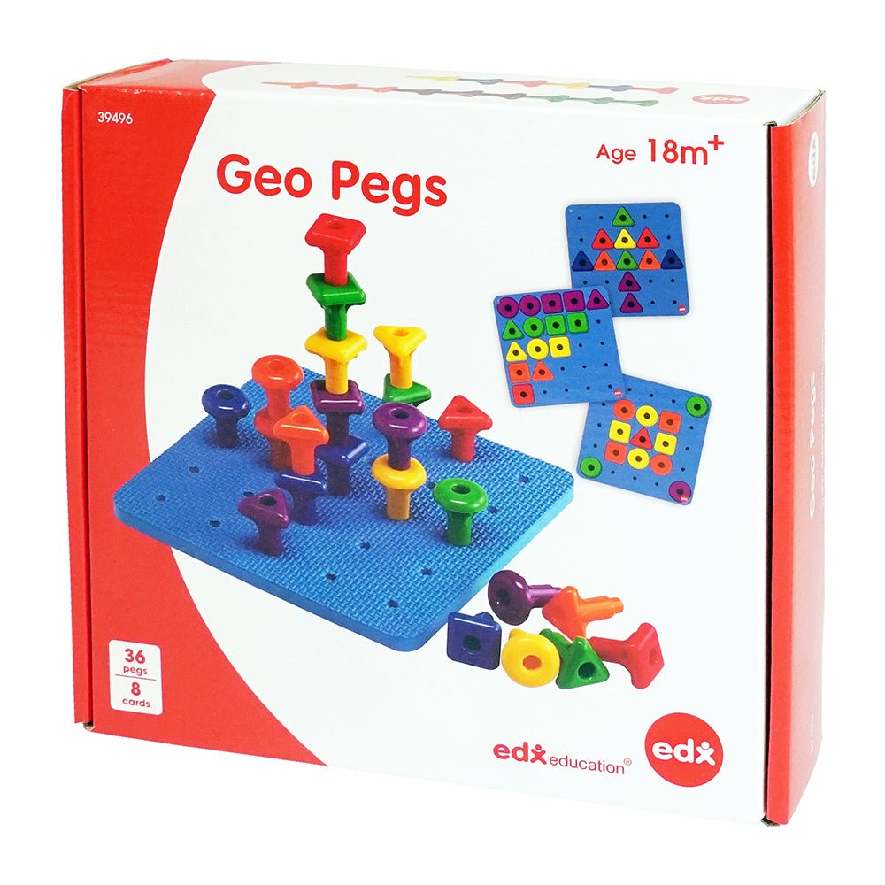 EDX Education Geo pegs and Pegboard Set - Sensory Toys