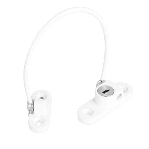 190mm Locking Window Cable Restrictor, Oval