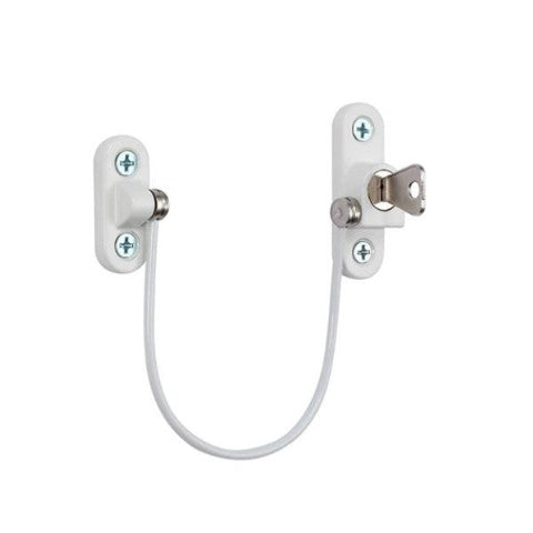 190mm Locking Window Cable Restrictor, Oval