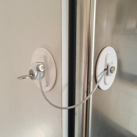 Locking Window Cable Restrictor, Self Adhesive on window