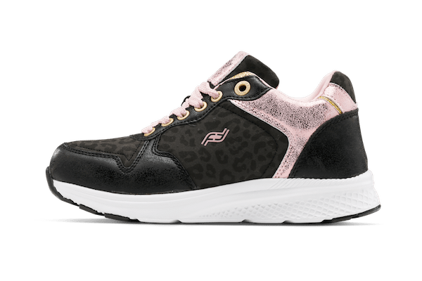 Friendly Shoes Excursion Black Leopard & Dahlia Pink KID'S - Footwear