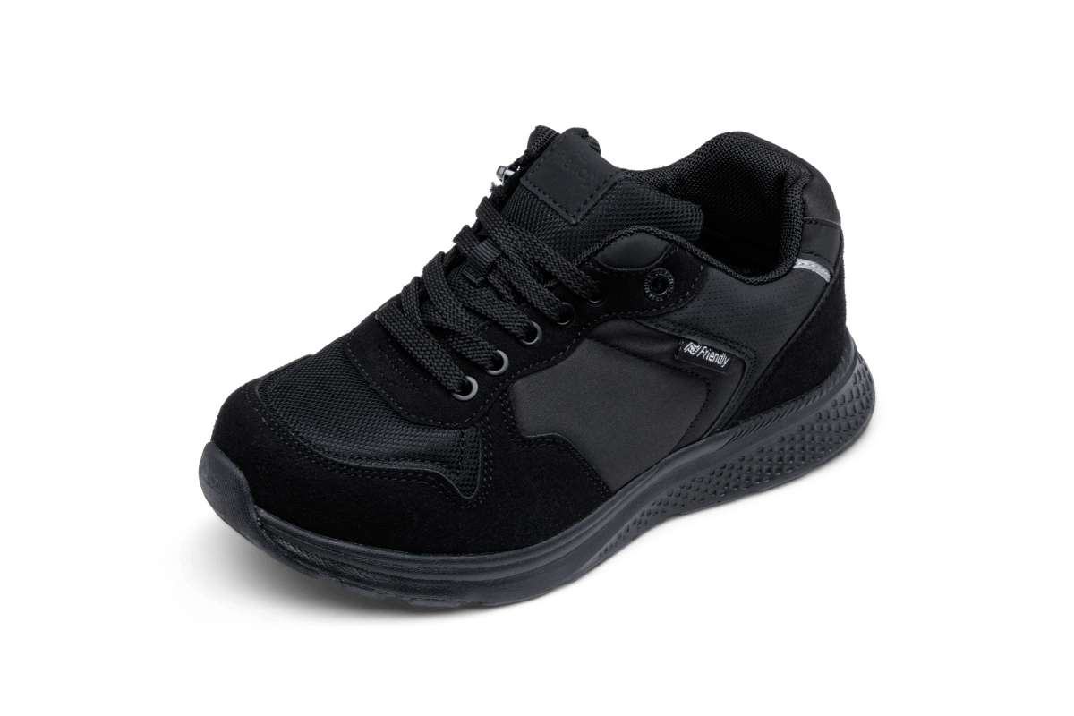 Friendly Shoes Excursion WiderFit All Black - KIDS - Footwear