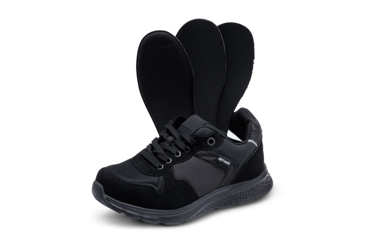 Friendly Shoes Excursion WiderFit All Black - KIDS - Footwear
