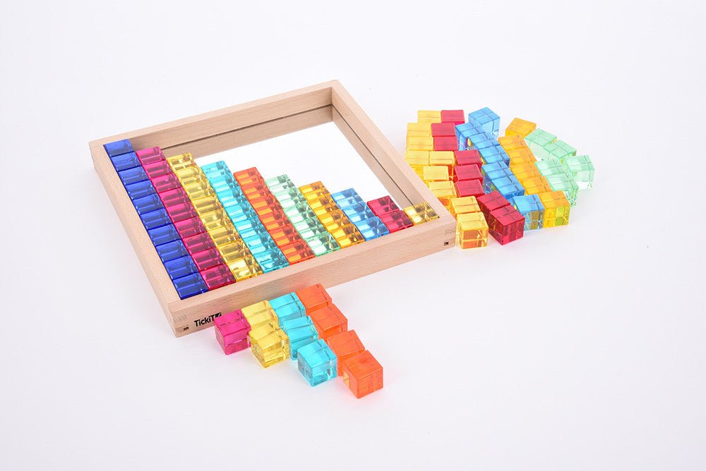 Gem Cube Mirror Tray - Pk101 - Sensory Toys
