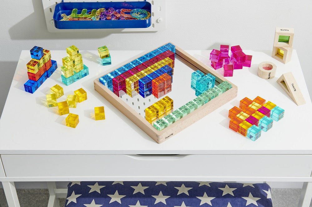 Gem Cube Mirror Tray - Pk101 - Sensory Toys