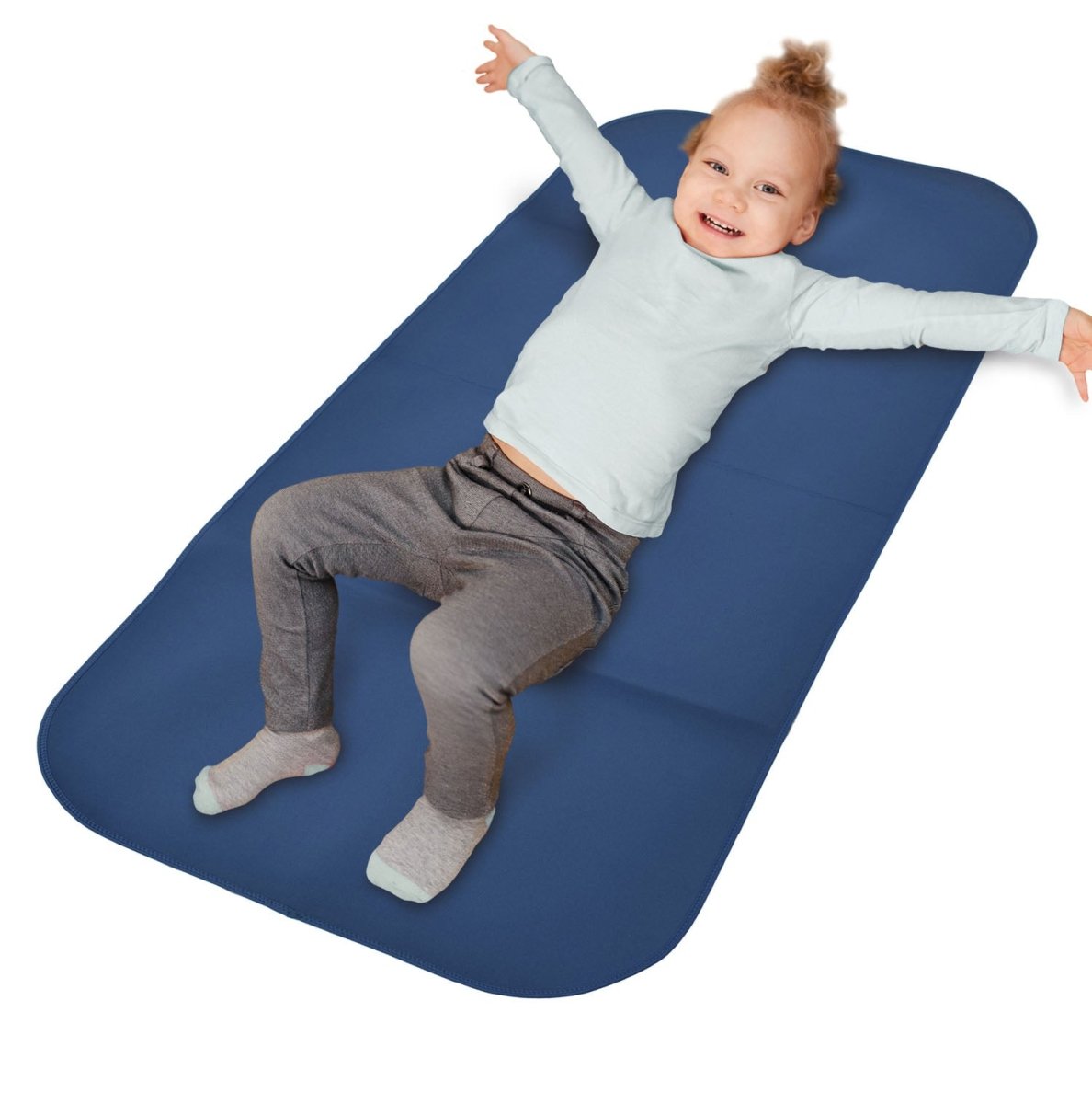 Junior Changing Mat and Waterproof Bag Set - Steel Blue/Black - Incontinence Aids