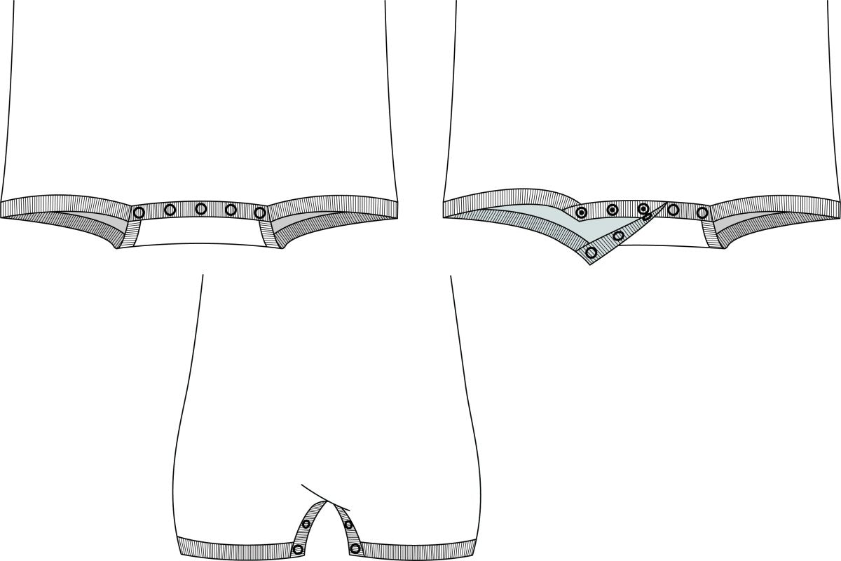 KayCey Popper Vest - Sleeveless With Tube Access (Adults) - Bodyvests and Sleepwear