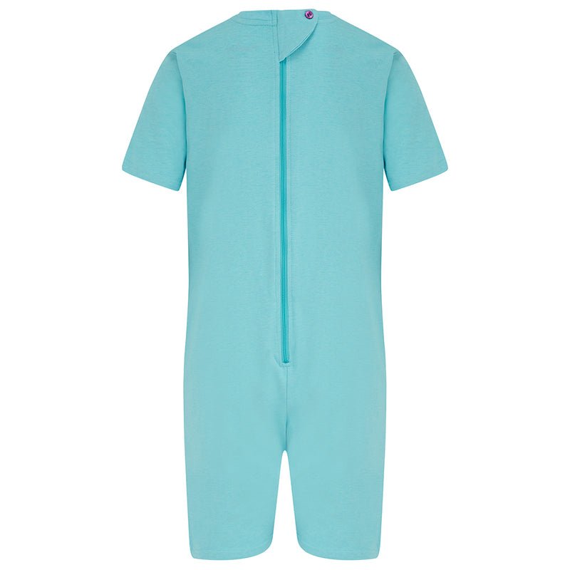 Kaycey Secret Zip Back Jumpsuits - Short Sleeve / Short Leg (Adults) - Bodyvests and Sleepwear