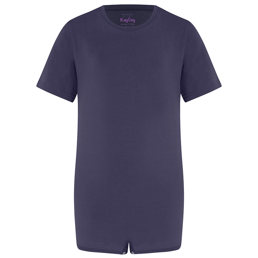 Kaycey Short Sleeved Popper Vest - Child - Bodyvests and Sleepwear