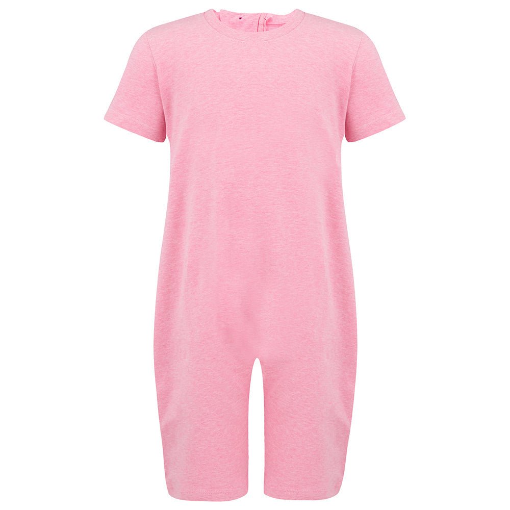 Kaycey Short Sleeved Zip Back Knee Length Jumpsuit - Child - Bodyvests and Sleepwear