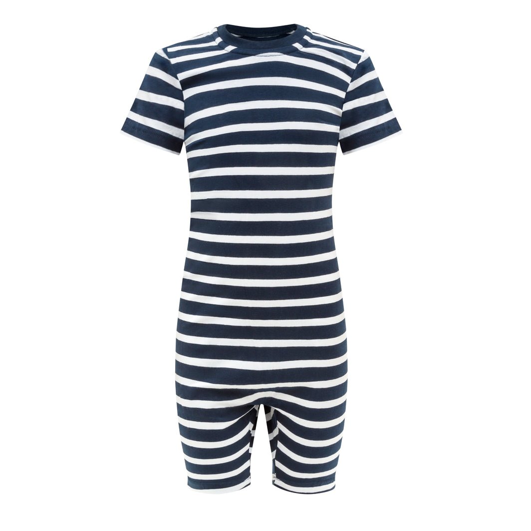 Kaycey Short Sleeved Zip Back Knee Length Jumpsuit - Child - Bodyvests and Sleepwear