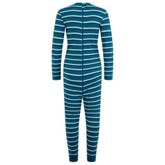 KayCey Signature Stripes Long Sleeve Ankle Length Zip Back Jumpsuit - Zip Back