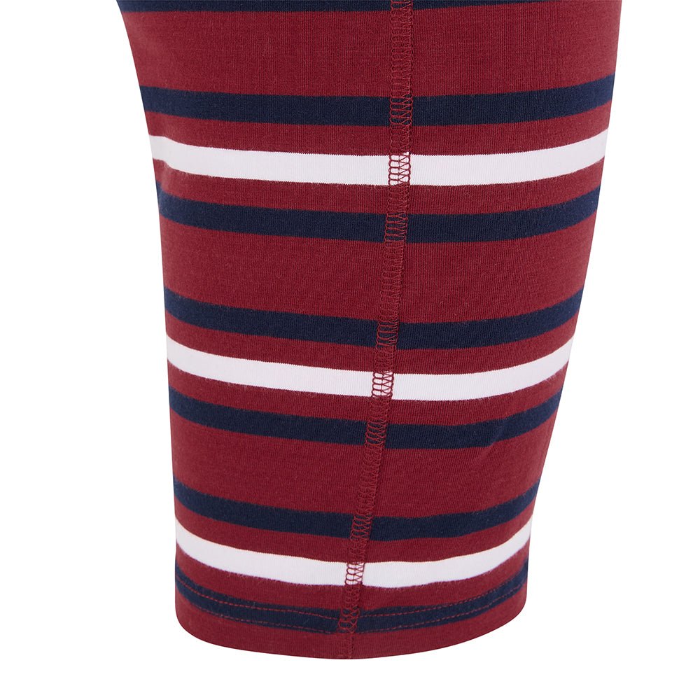 KayCey® Signature Stripes Short Sleeve Knee Length Zip Back Jumpsuit - Bodyvests and Sleepwear