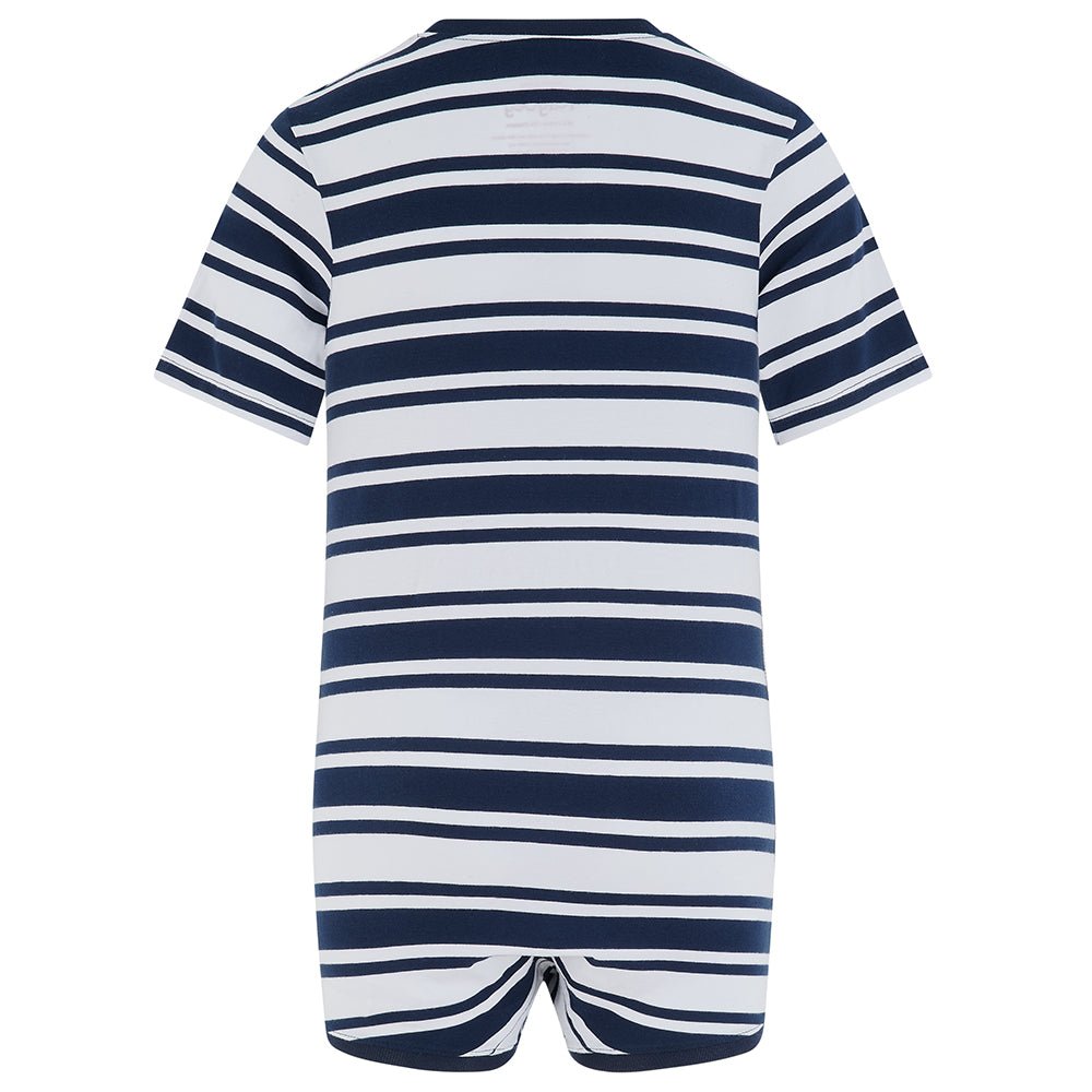 KayCey® Signature Stripes Short Sleeve Popper Vest Bodysuit - Bodyvests and Sleepwear