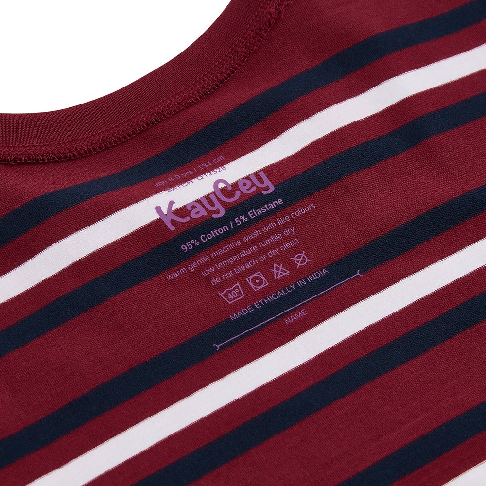 KayCey® Signature Stripes Short Sleeve Popper Vest Bodysuit - Bodyvests and Sleepwear