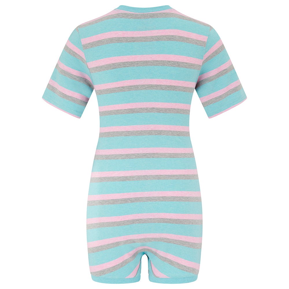 KayCey® Signature Stripes Short Sleeve Popper Vest Bodysuit - Bodyvests and Sleepwear